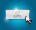 self service button illustration design