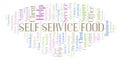 Self Service Food word cloud. Royalty Free Stock Photo