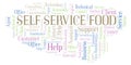 Self Service Food word cloud. Royalty Free Stock Photo