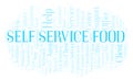 Self Service Food word cloud. Royalty Free Stock Photo