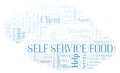 Self Service Food word cloud. Royalty Free Stock Photo