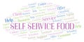 Self Service Food word cloud Royalty Free Stock Photo