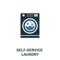 Self-Service Laundry icon. Creative two colors design from cleaning icons collection. UI and UX usage. Illustration of Royalty Free Stock Photo