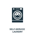 Self-Service Laundry icon. Line style icon design from cleaning icon collection. UI. Illustration of self-service laundry icon. Pi Royalty Free Stock Photo