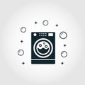 Self-Service Laundry icon. Monochrome style design from cleaning icons collection. Symbol of self-service laundry isolated icon Royalty Free Stock Photo