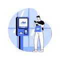 Self-service payment isolated cartoon vector illustrations.