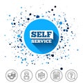 Self service sign icon. Maintenance button. Royalty Free Stock Photo