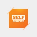 Self service sign icon. Maintenance button.