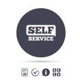 Self service sign icon. Maintenance button. Royalty Free Stock Photo