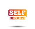 Self service sign icon. Maintenance button. Royalty Free Stock Photo