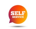 Self service sign icon. Maintenance symbol. Royalty Free Stock Photo