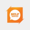 Self service sign icon. Maintenance symbol. Royalty Free Stock Photo