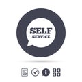 Self service sign icon. Maintenance symbol. Royalty Free Stock Photo