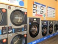Self service washing machines and dryer in Singapore Royalty Free Stock Photo