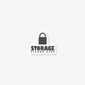 Self storage logo sticker icon Royalty Free Stock Photo