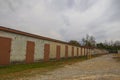 Self storage unites and a locked gate for access