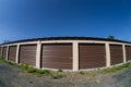 Self Storage Units - Fisheye View Royalty Free Stock Photo