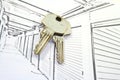 Self Storage Units with keys Royalty Free Stock Photo