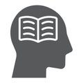 Self study glyph icon, e learning and education Royalty Free Stock Photo