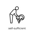 self-sufficient icon from Agriculture, Farming and Gardening col