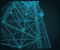 Self-supporting tower close up illustration Royalty Free Stock Photo