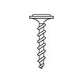 Self-tapping screw icon vector. Screw illustration sign. Bolt symbol or logo. Royalty Free Stock Photo