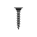 Self-tapping screw icon vector. Screw illustration sign. Bolt symbol or logo. Royalty Free Stock Photo