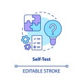 Self-test concept icon