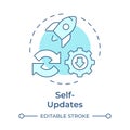 Self updates soft blue concept icon Royalty Free Stock Photo