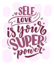 Selfcare lettering quote for blog or sale. Time to something nice. Beauty, body care, premium cosmetics, delicious, ego. Modern