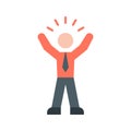 Selfconfident icon vector image. Royalty Free Stock Photo