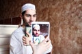 Selfie of Arab muslim man Royalty Free Stock Photo