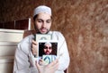 Selfie of Arab muslim man Royalty Free Stock Photo