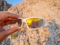 Selfie of cool trailrunning man in croatia on the island krk in baska in summer