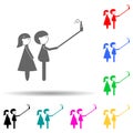 selfie couple in love multi color style icon. Simple glyph, flat vector of family icons for ui and ux, website or mobile