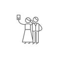 Selfie, family icon. Element of family life icon. Thin line icon for website design and development, app development. Premium icon