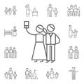 Selfie, family icon. Family life icons universal set for web and mobile