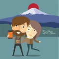 Selfie with girlfriend in japan