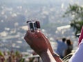 Selfie with a gopro camera