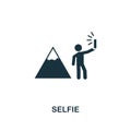 Selfie icon. Creative element design from tourism icons collection. Pixel perfect Selfie icon for web design, apps, software, Royalty Free Stock Photo