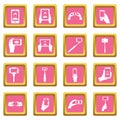 Selfie icons pink