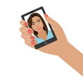 Selfie photographic concept icon