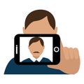 Selfie photographic concept icon