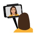 Selfie photographic concept icon