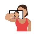 Selfie photographic concept icon