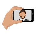 Selfie photographic concept icon