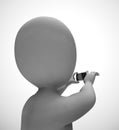 Selfie snapshot being taken using a digital phone or smartphone. Hi-Tech touchscreen multimedia camera - 3d illustration