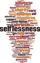 Selflessness word cloud