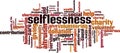 Selflessness word cloud Royalty Free Stock Photo