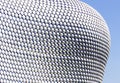 Metallic silver pattern of Selfridges Building`s faÃÂ§ade in Birmingham Royalty Free Stock Photo